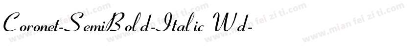 Coronet-SemiBold-Italic Wd字体转换
